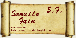 Samuilo Fain vizit kartica